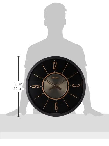 sears シアーズ　掛時計　ソーブレードクロック Amazon.com: Seiko QXA759KLH Office Wall Clock, Black, 20 Inch